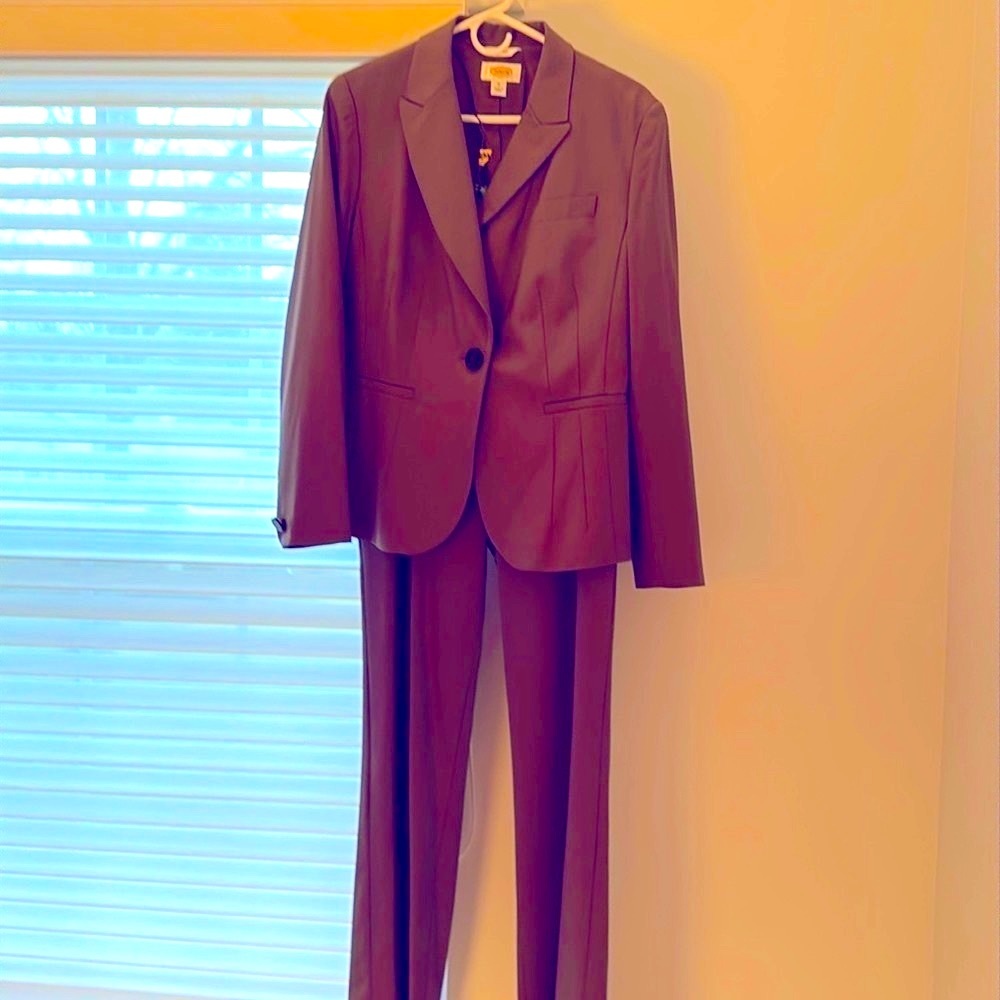 Talbots tan suit
